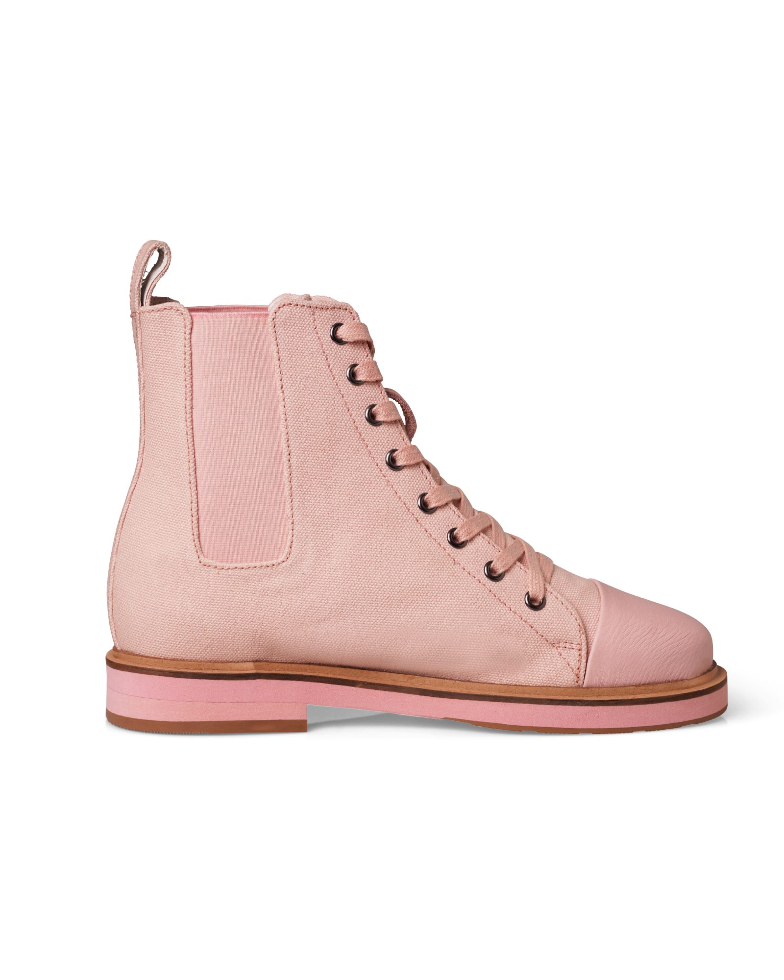 Shortcake canvas Boots on a white studio background
