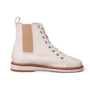 White Wind canvas Boots on a white studio background