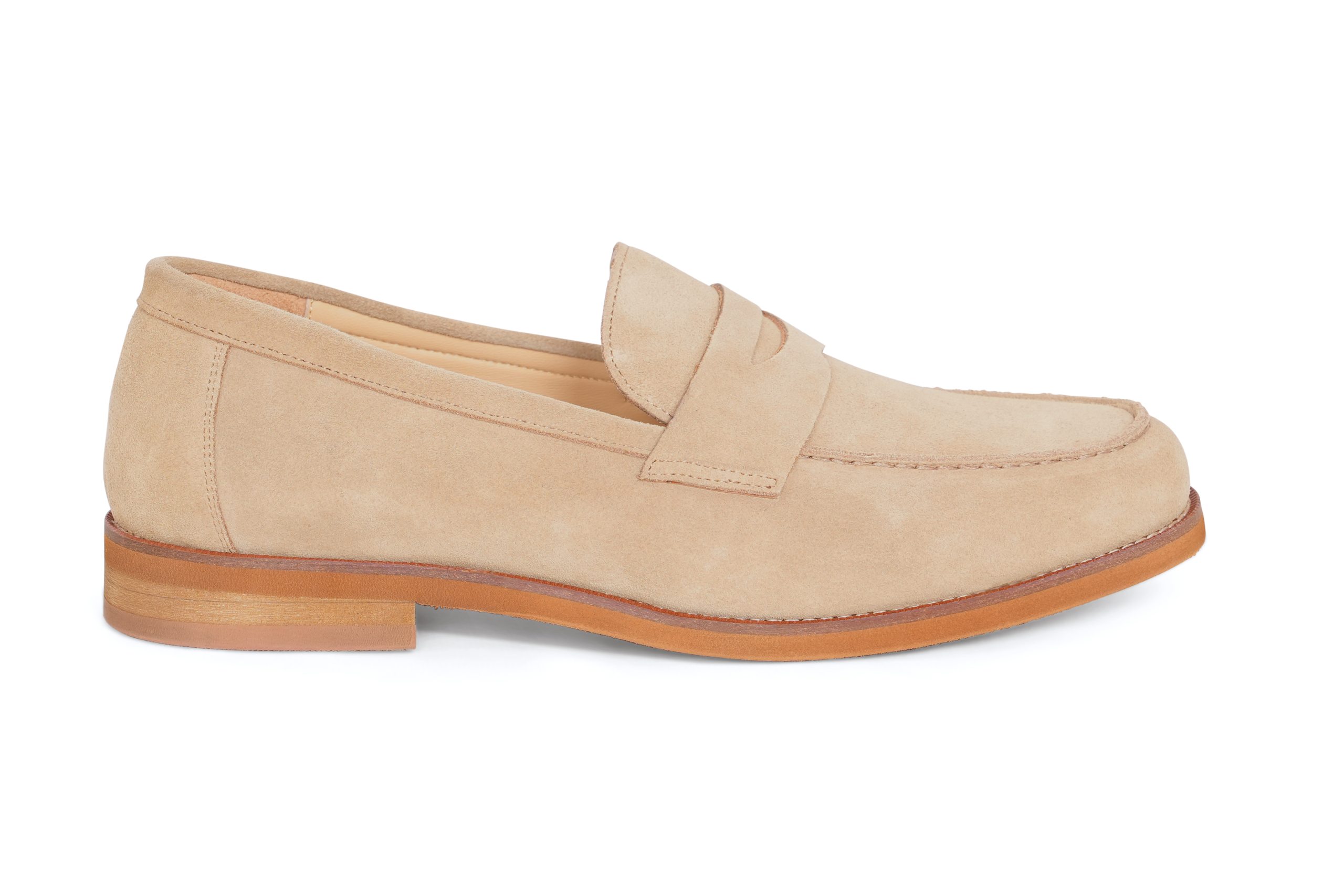 Oxford mens loafers shown on white background
