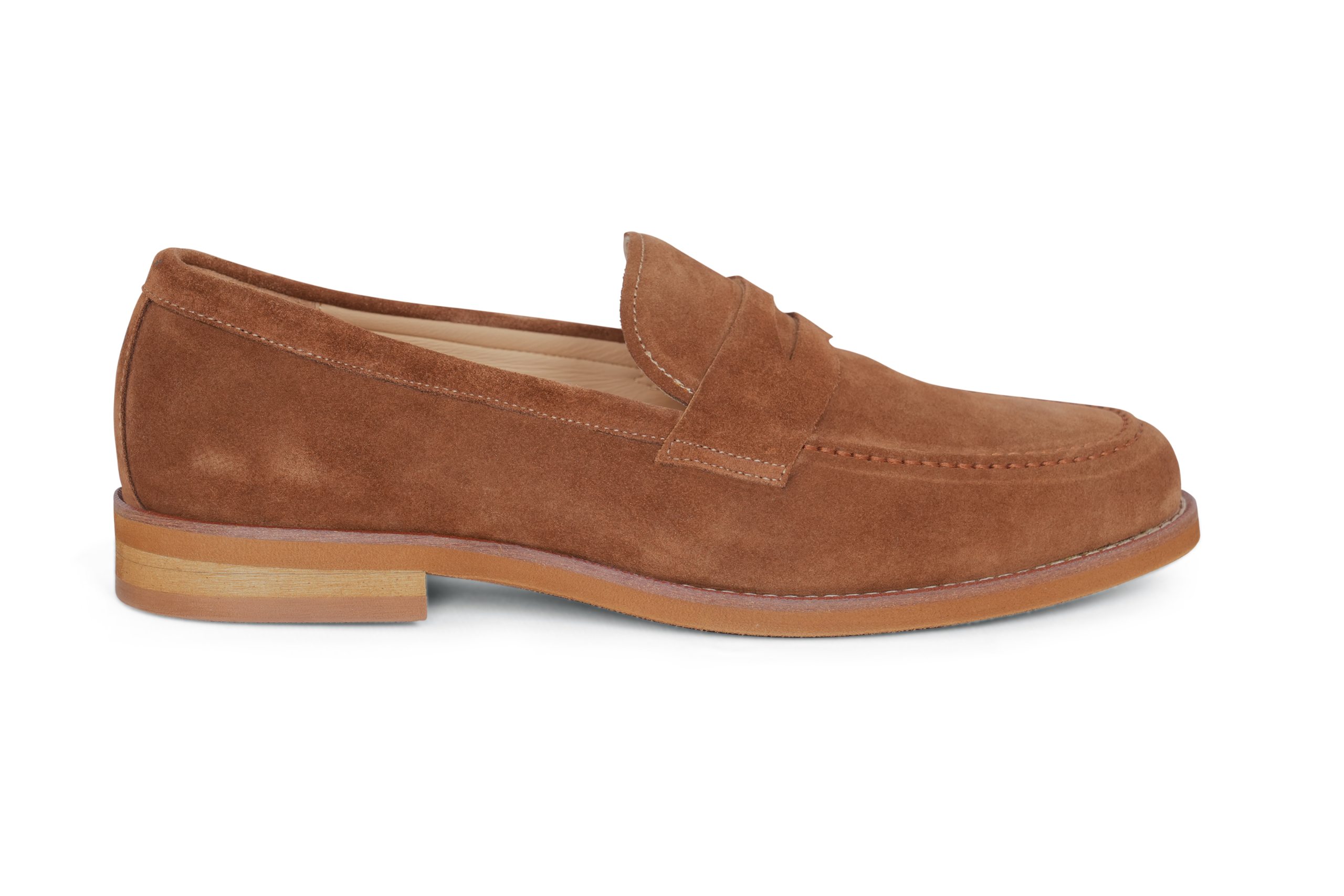 Oxford mens loafers shown on white background
